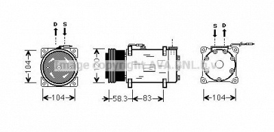 AVA QUALITY COOLING rtk284 -  Компрессор, кондиционер
